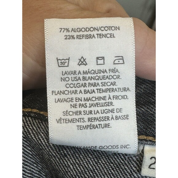 ETICA Estilia Pintuck Trousers In Black Mountain Size 24 NWT Jeans - Picture 11 of 11